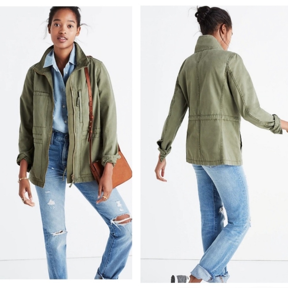 Madewell | Fleet Jacket Medium Olive Military Green - Picture 3 of 9